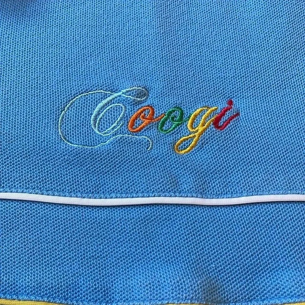 Coogi Vintage polo shirt Blue Short sleeved stripes Men’s 2X